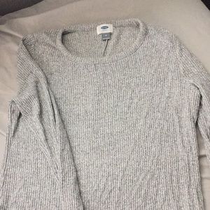Soft grey ribbed sweater